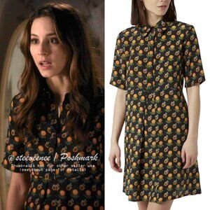 Topshop Boutique Silk Marigold Shirt Dress ASO Spencer Hastings